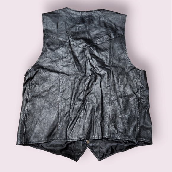 Vintage Leather Vest - Picture 2 of 3